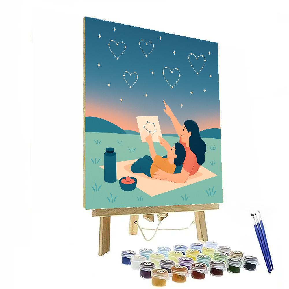 Stargazer Picnic Blanket Lesson Number painting