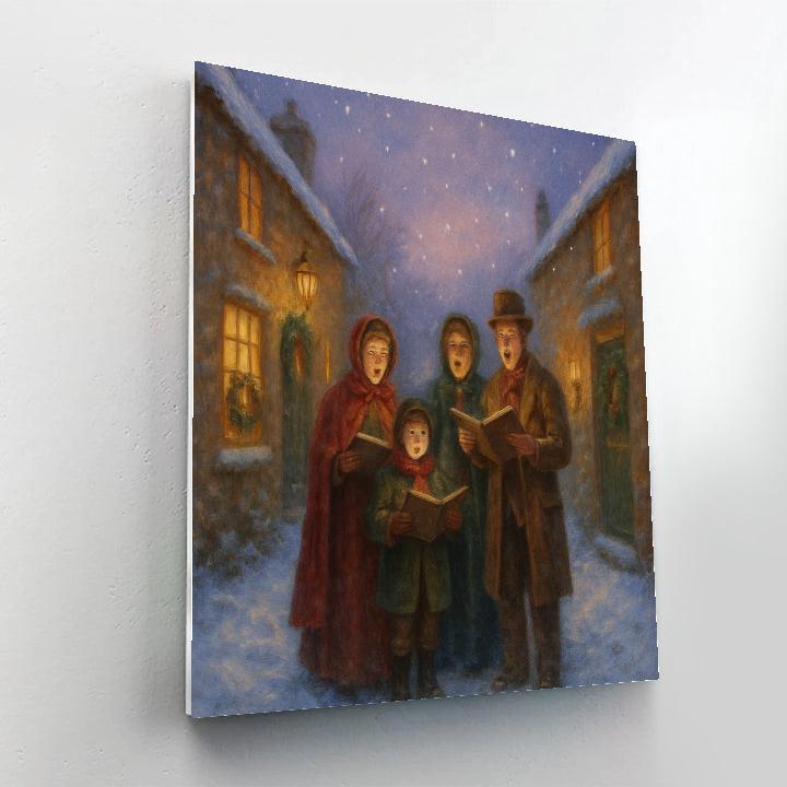 Starglow Carolers In The Snowy Lane paint by color
