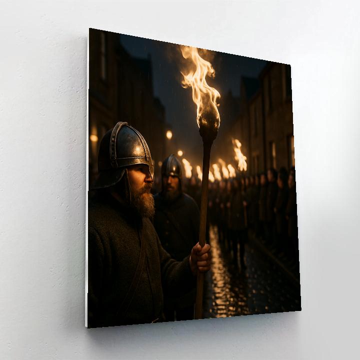 Up Helly Aa Torchlight Procession Lerwick Shetland DIY paint by numbers