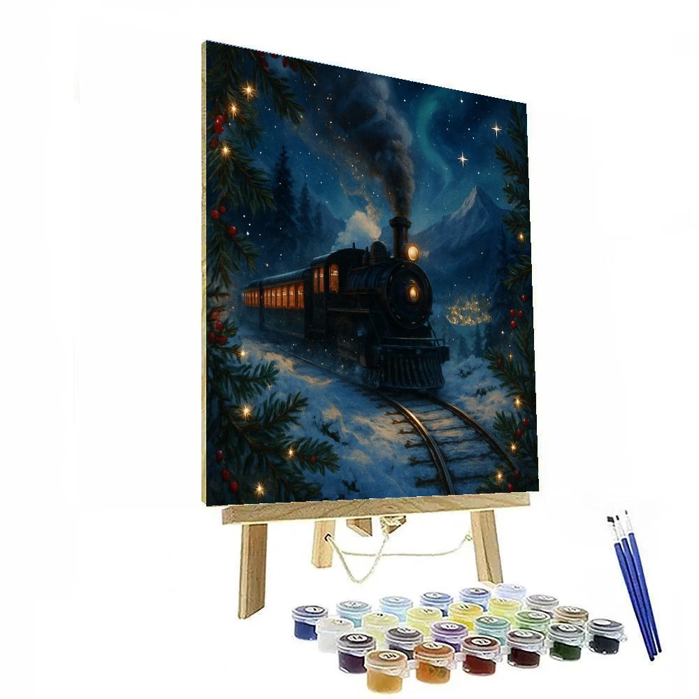 Midnight Train To The Christmas Valley painting number kit