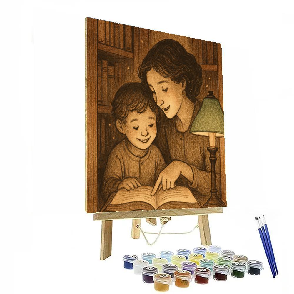 Library Whisper Reading Nook Paint by numbers art