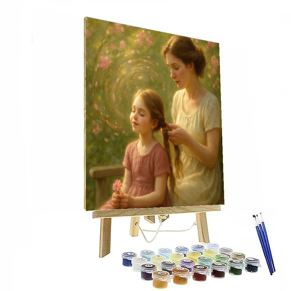 Garden Bench Hair Braiding Promise painting number kit