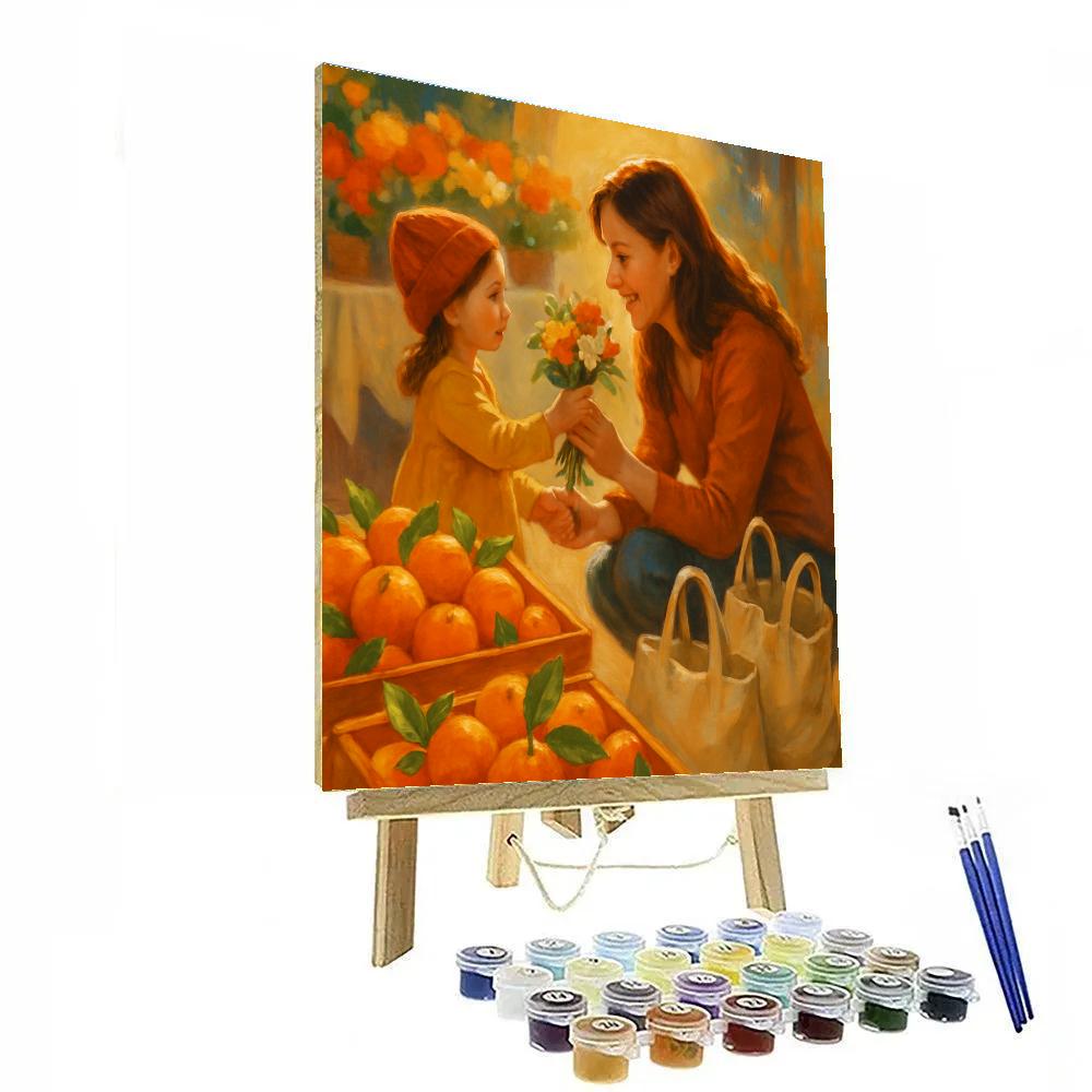 Farmers Market Bouquet Shared Choice painting number kit