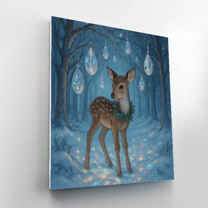 Fawn In The Crystal Ornament Forest DIY paint by numbers