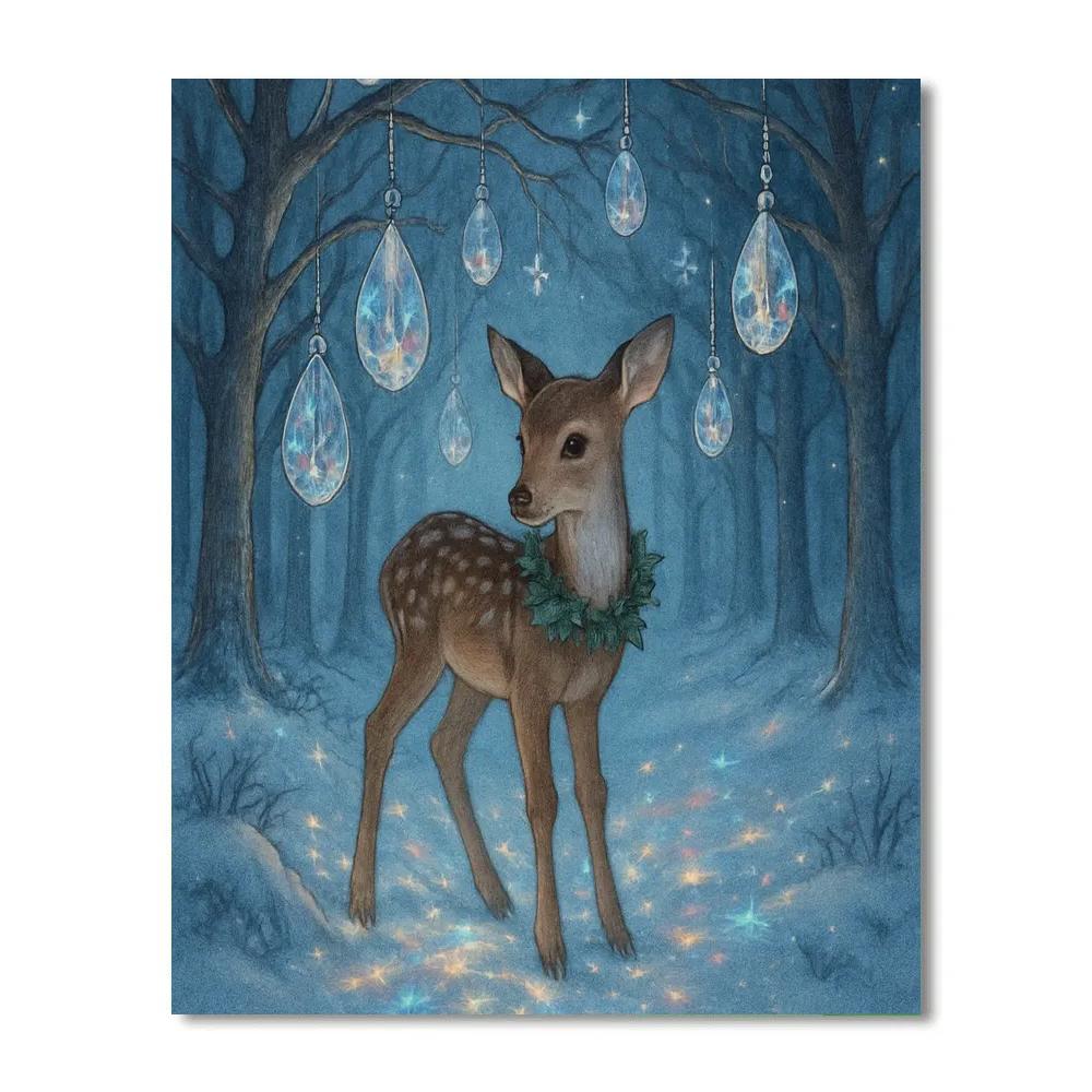 Fawn In The Crystal Ornament Forest DIY paint by numbers