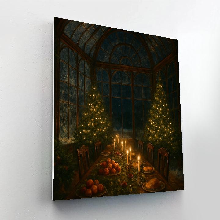 Midnight Feast In The Winter Conservatory DIY paint by numbers