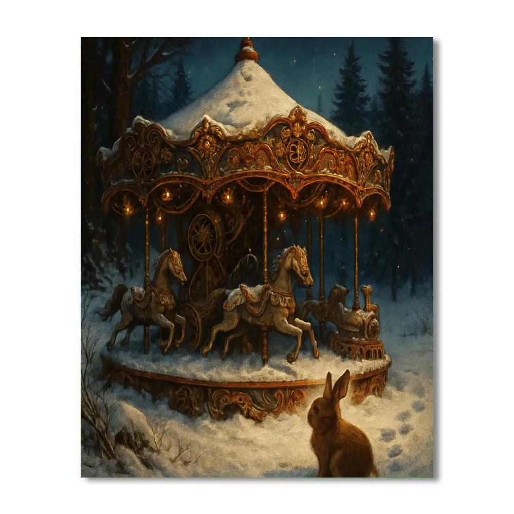 Snowbound Carousel Of Clockwork Toys DIY paint by numbers