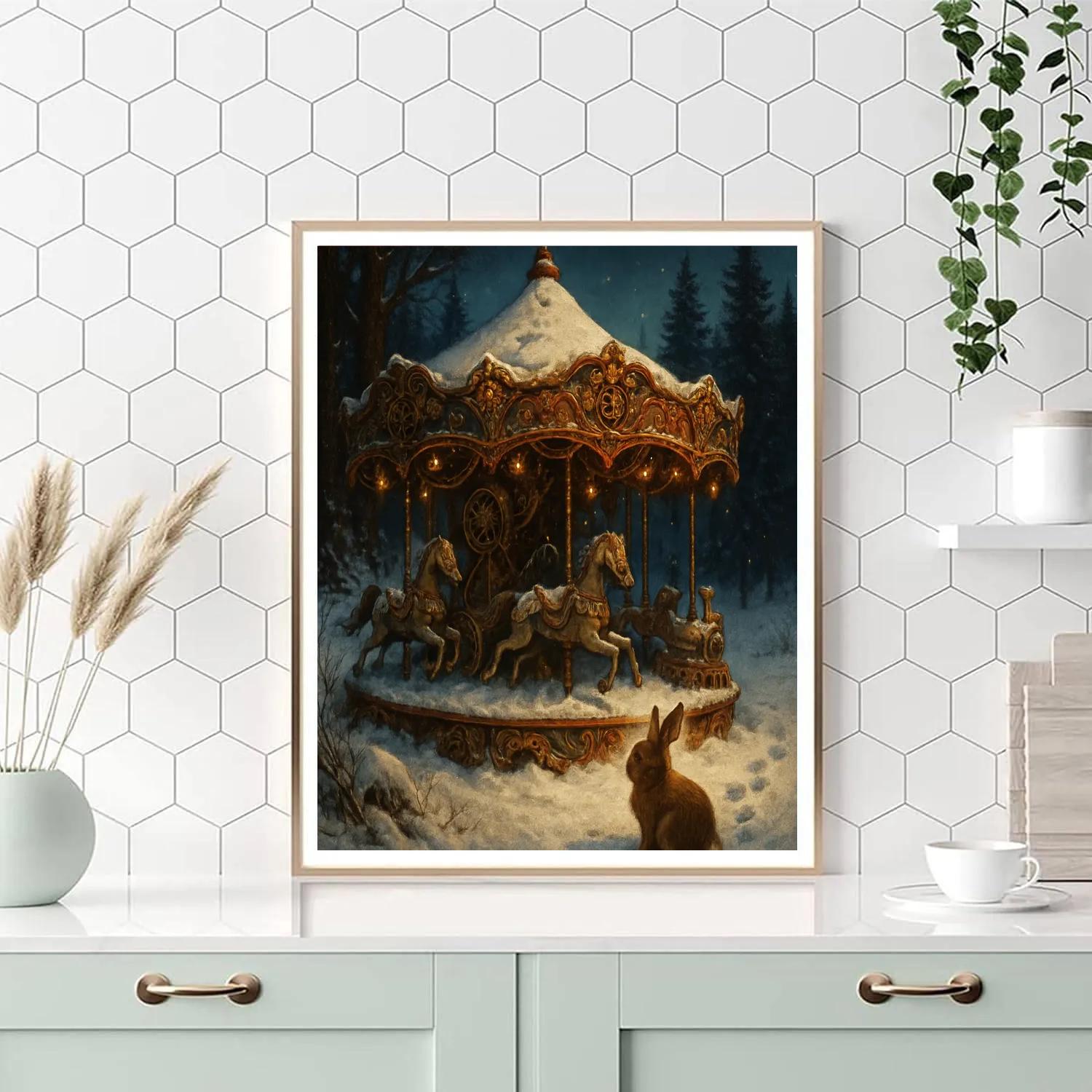 Snowbound Carousel Of Clockwork Toys DIY paint by numbers