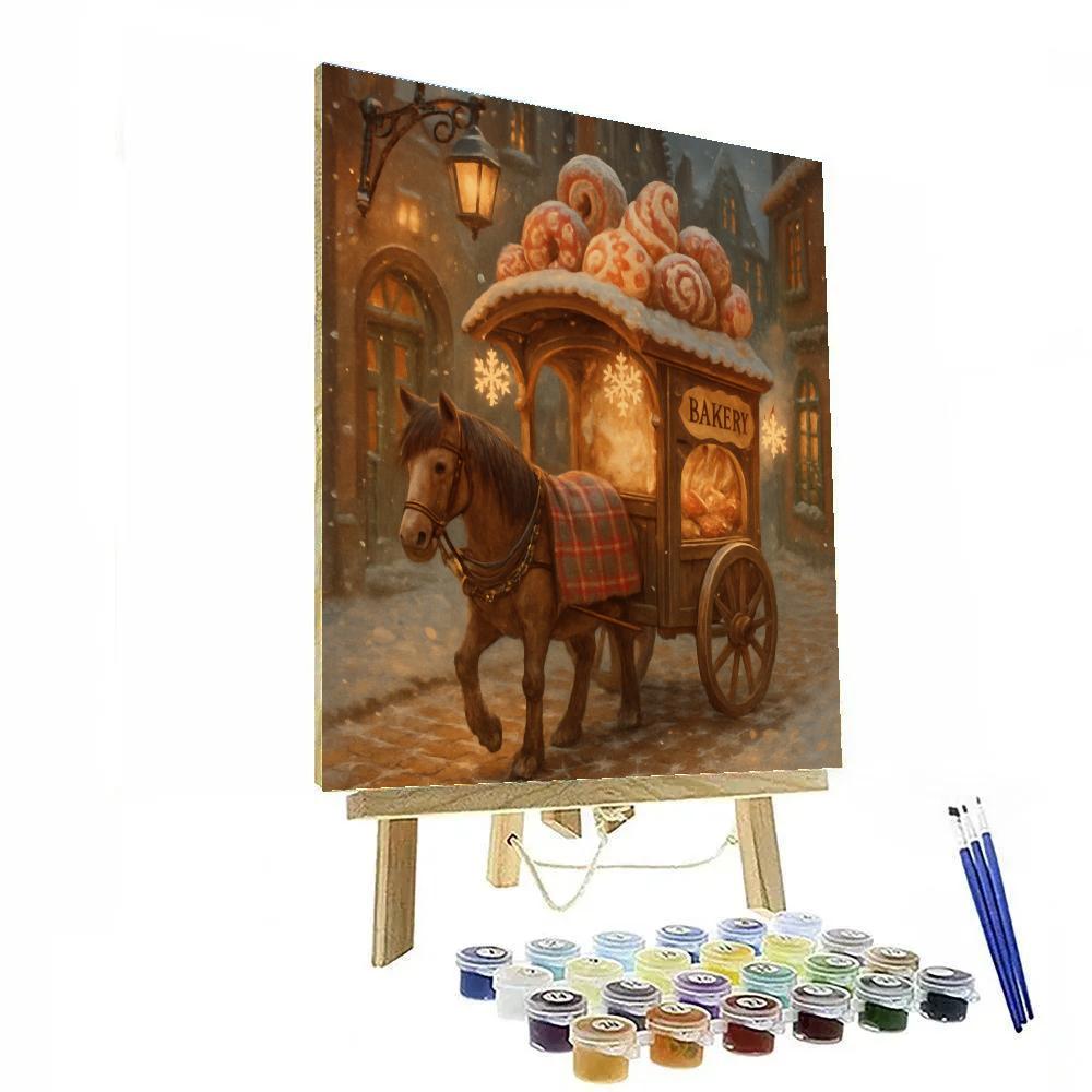 Snowflake Express Bakery Cart Numbered painting kits