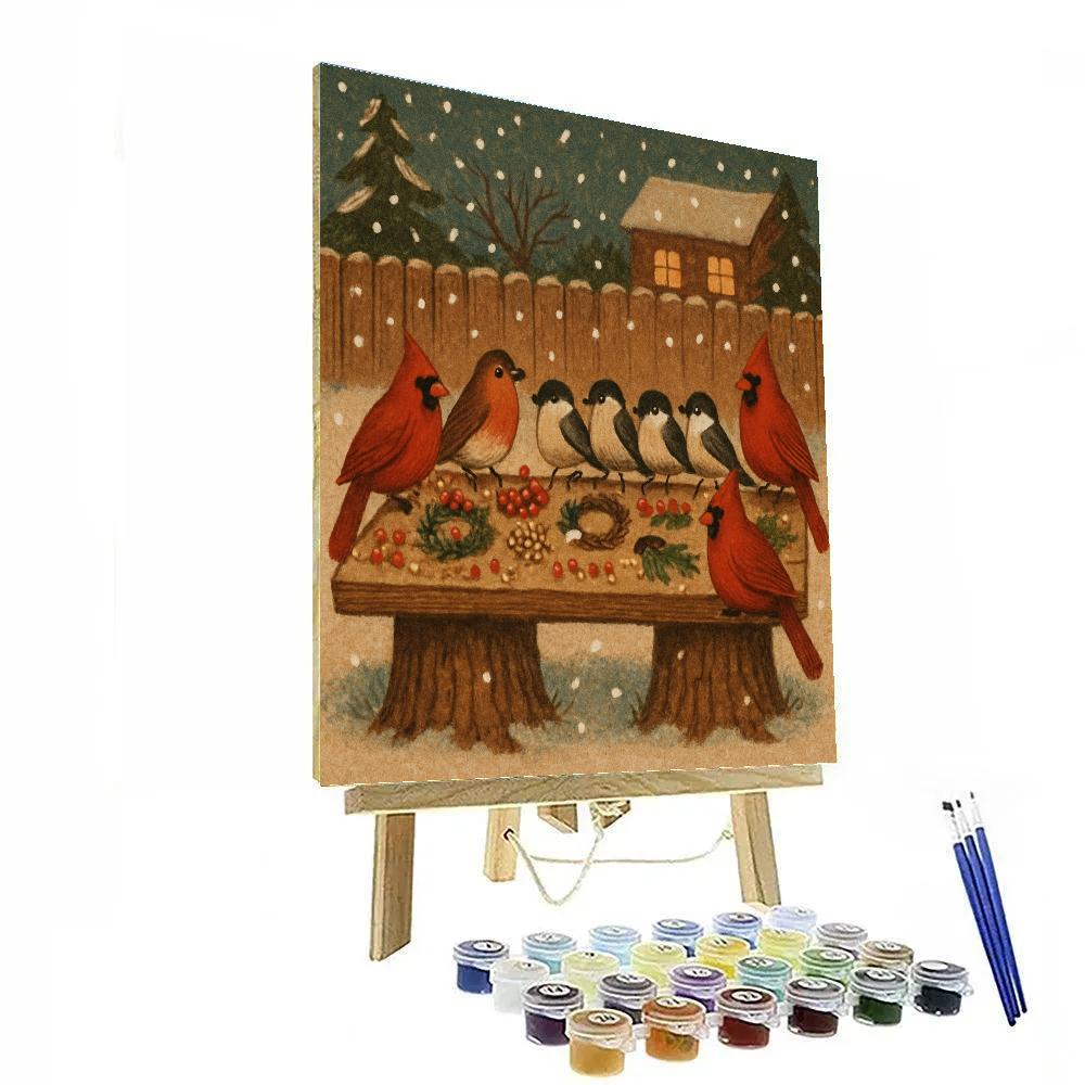 Midwinter Feast For The Birds Paint by numbers kits