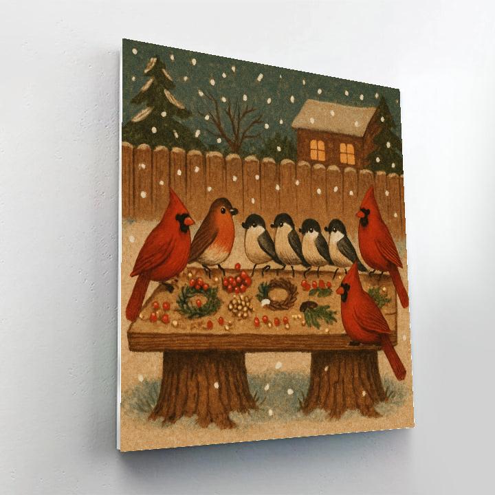 Midwinter Feast For The Birds Paint by numbers kits