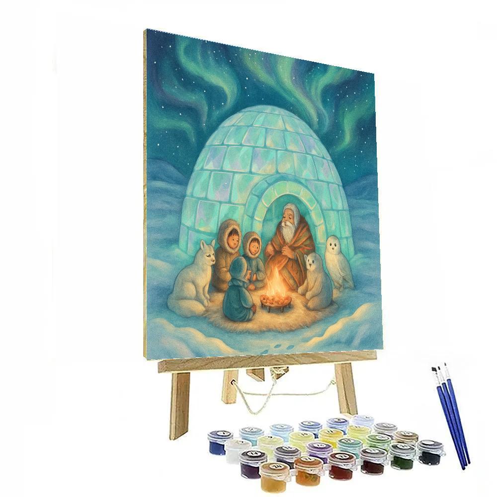 Polar Aurora Storytime Igloo Paint by numbers kits