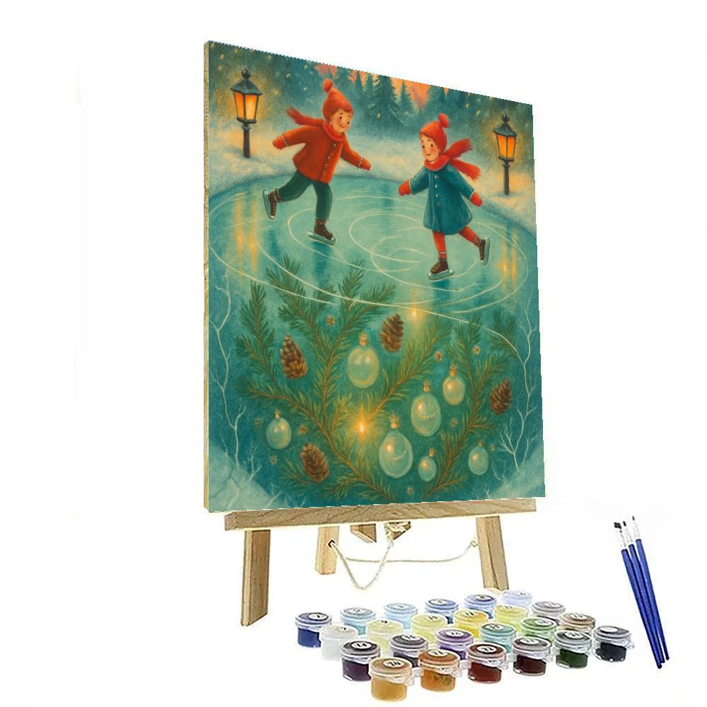 Christmas Stargarden On The Frozen Pond Painting by numbers kit