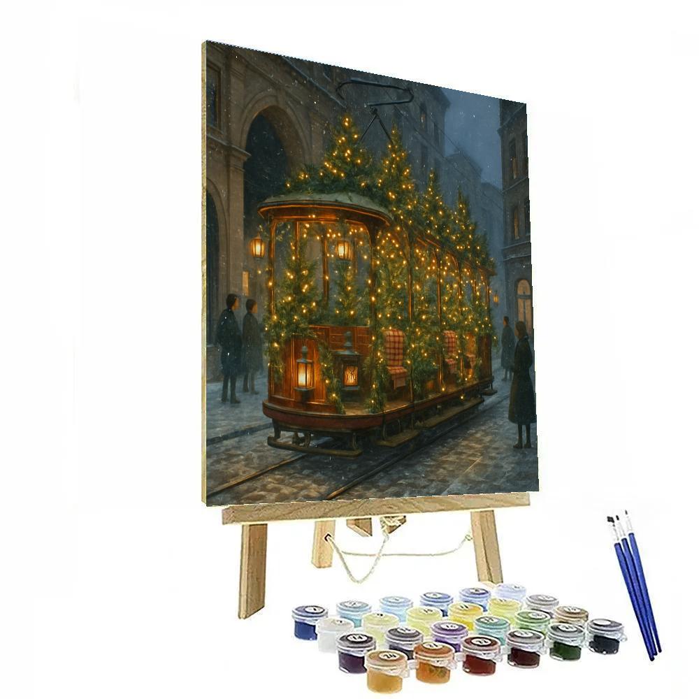 Holiday Tram Garden Through The Old City Number painting