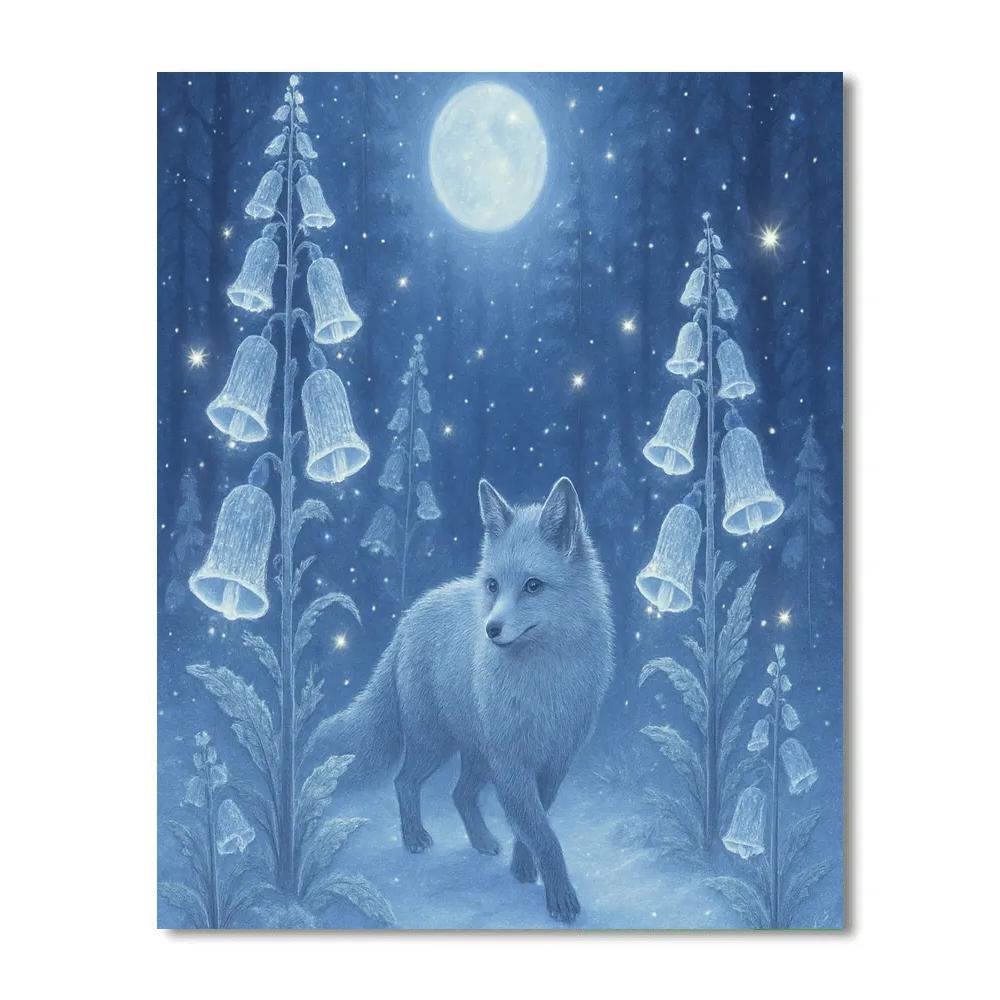 Moonlit Christmas Foxglove Glade paint by numbers