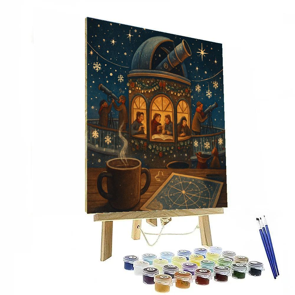 Christmas Hot Chocolate Observatory Paint by numbers art
