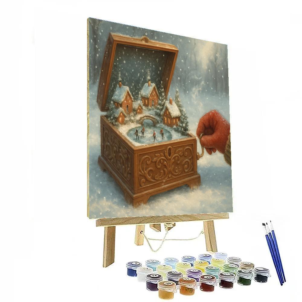 Snowbound Music Box Village Numbered painting kits
