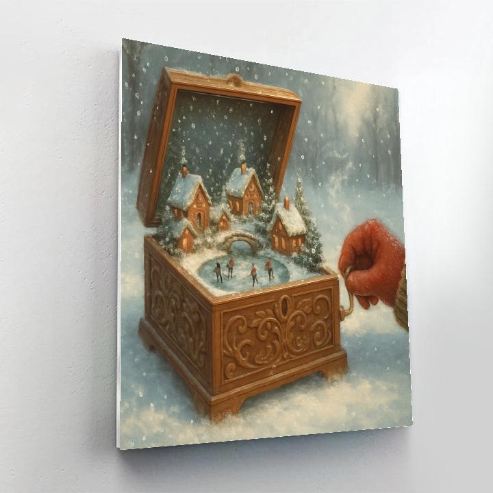 Snowbound Music Box Village Numbered painting kits
