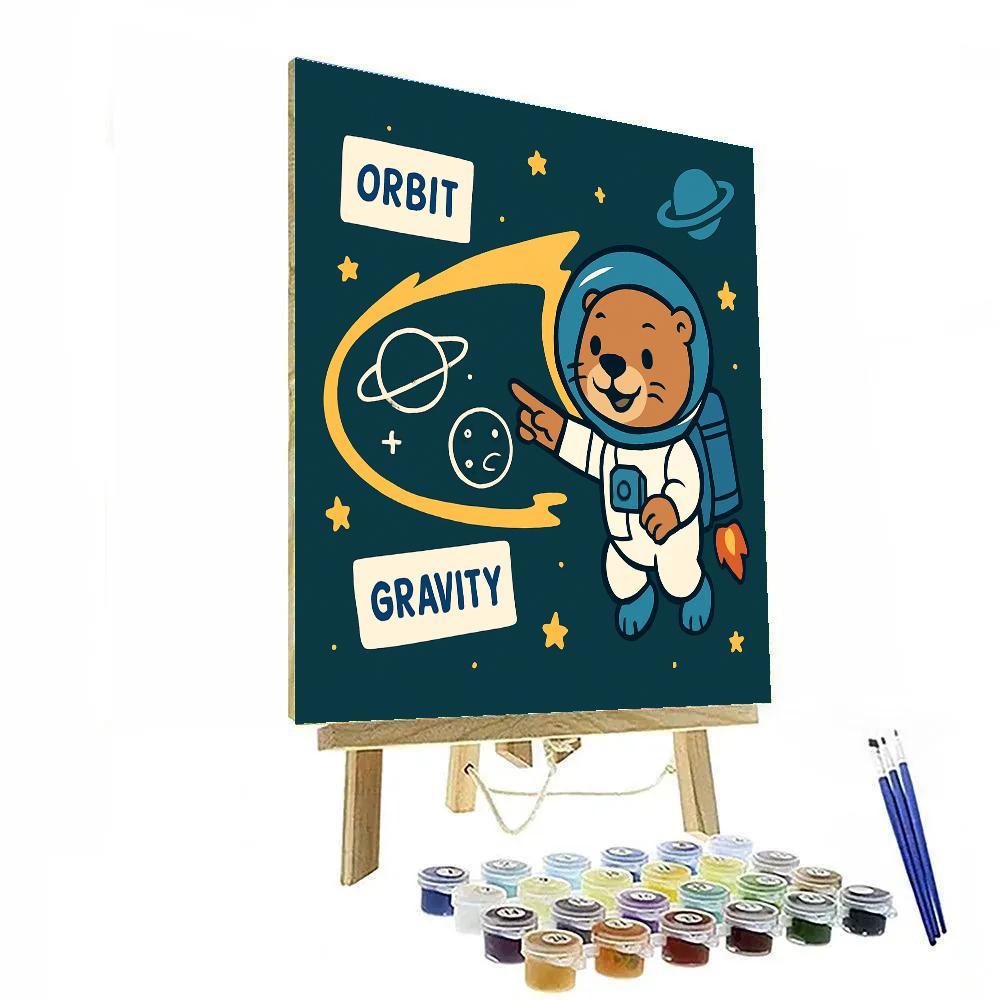 Astro Otter And The Comet Classroom paint by color