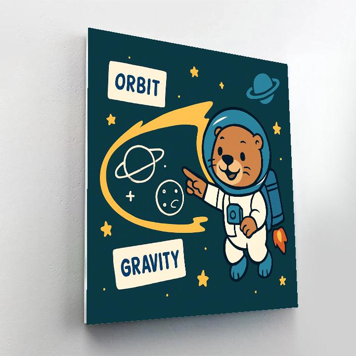 Astro Otter And The Comet Classroom paint by color