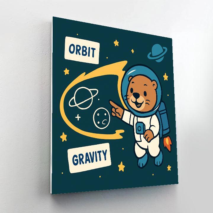 Astro Otter And The Comet Classroom paint by color