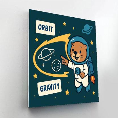 Astro Otter And The Comet Classroom paint by color