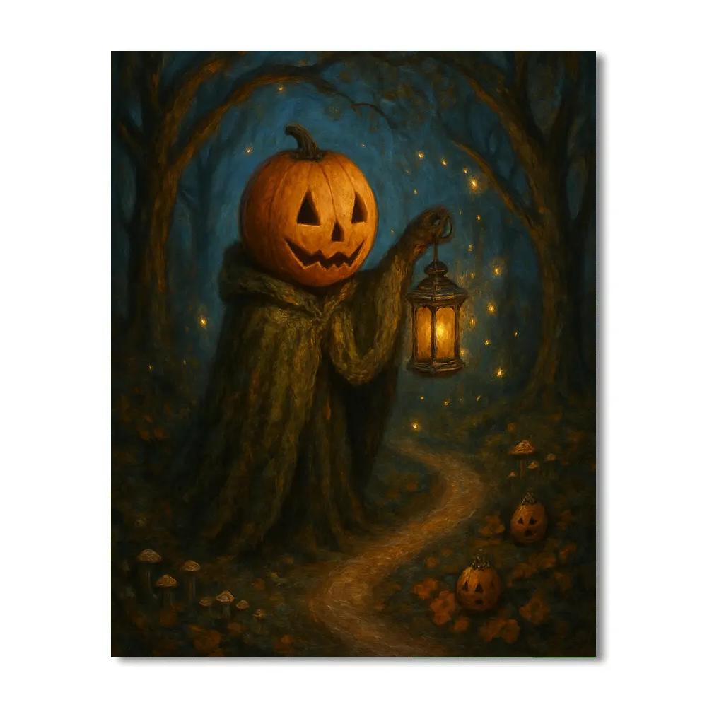 Lantern Bearer Of The Pumpkin Hollow painting number kit
