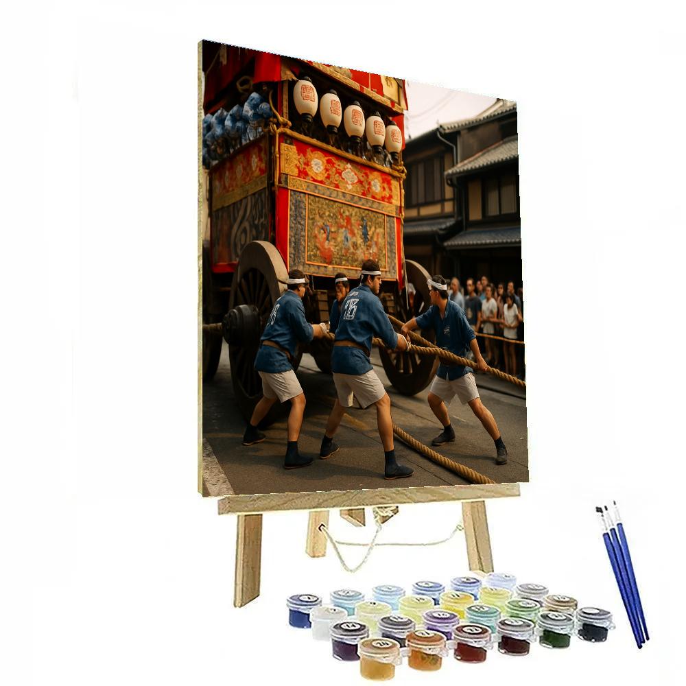 Gion Matsuri Float Turn In Kyoto Paint by numbers kits