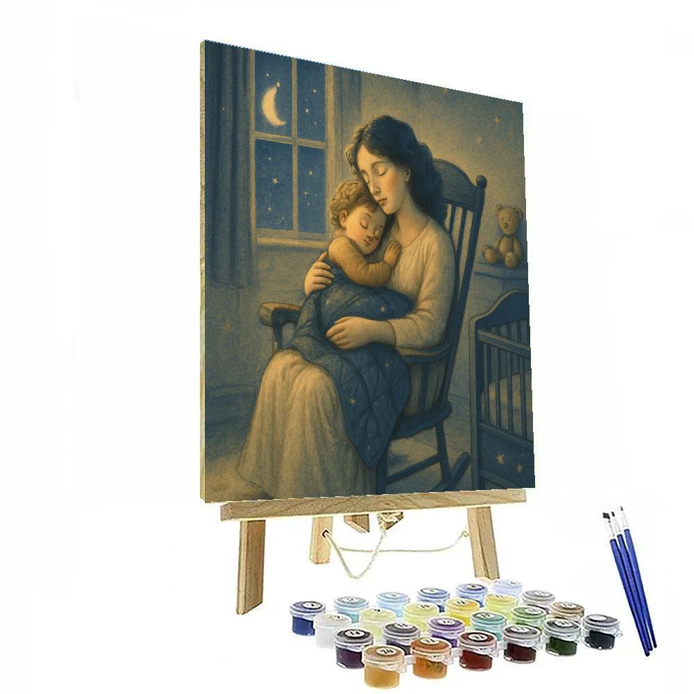 Moonlit Lullaby Rocking Chair paint by numbers