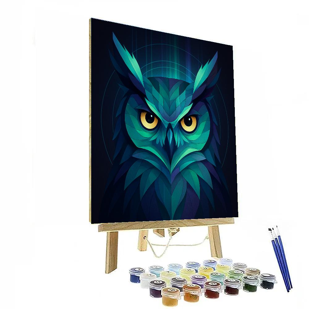 Crowned Aurora Owl Paint by numbers kits