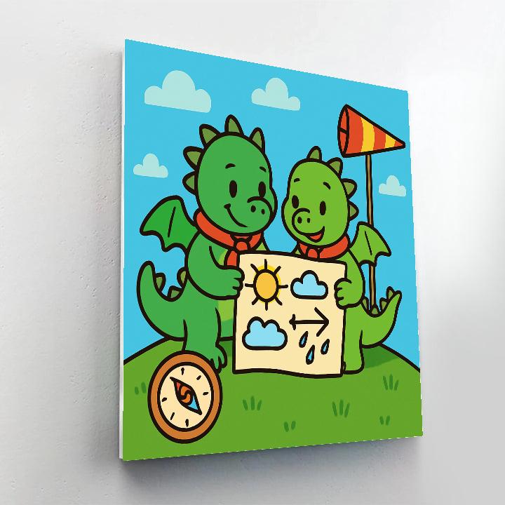 Mountain Dragon Scouts Map The Weather paint by color