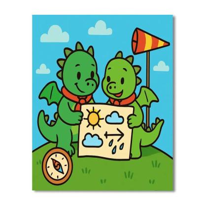 Mountain Dragon Scouts Map The Weather paint by color