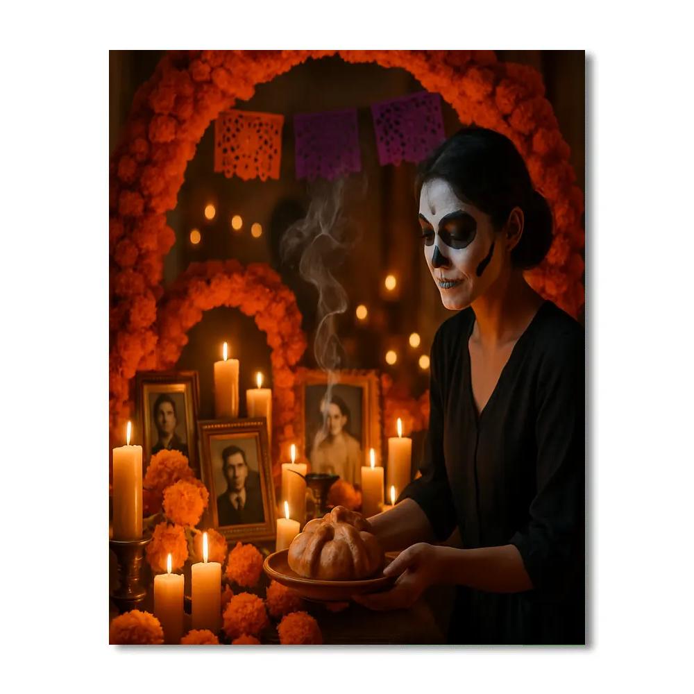 Day Of The Dead Candlelit Ofrenda In Oaxaca Paint by numbers kits