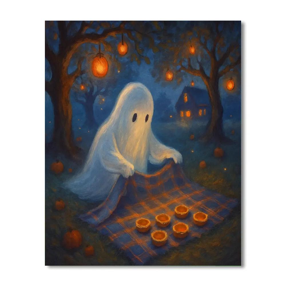 Midnight Orchard Ghost Picnic Paint by numbers kits
