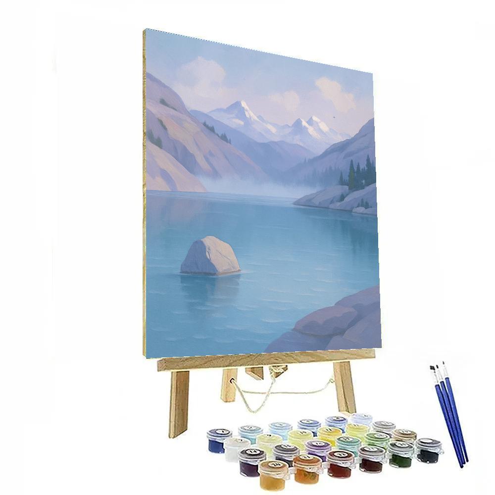 Glacier Blue Silence At Alpine Basin Lake Painting by numbers kit