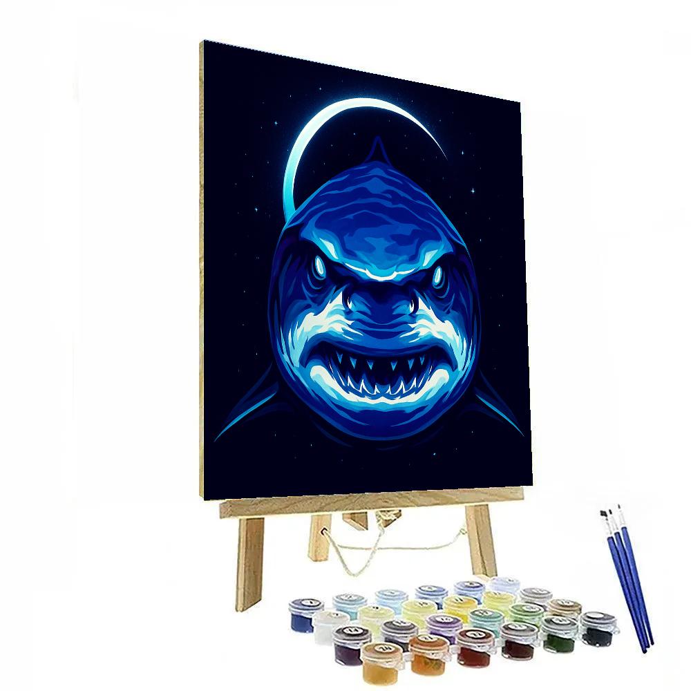 Celestial Tide Shark Paint by numbers art