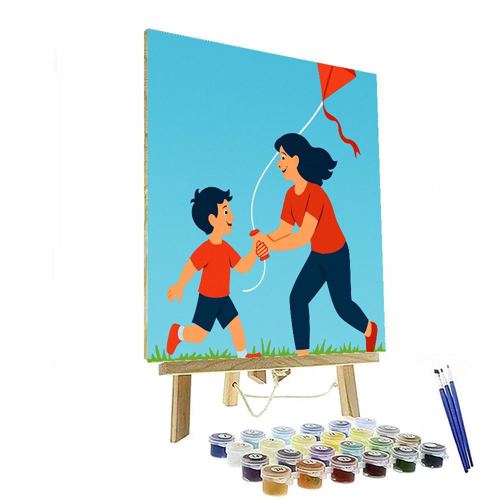 Kite Strings And Heartstrings paint by number