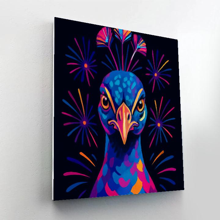 Firework Plume Peacock Paint by numbers art