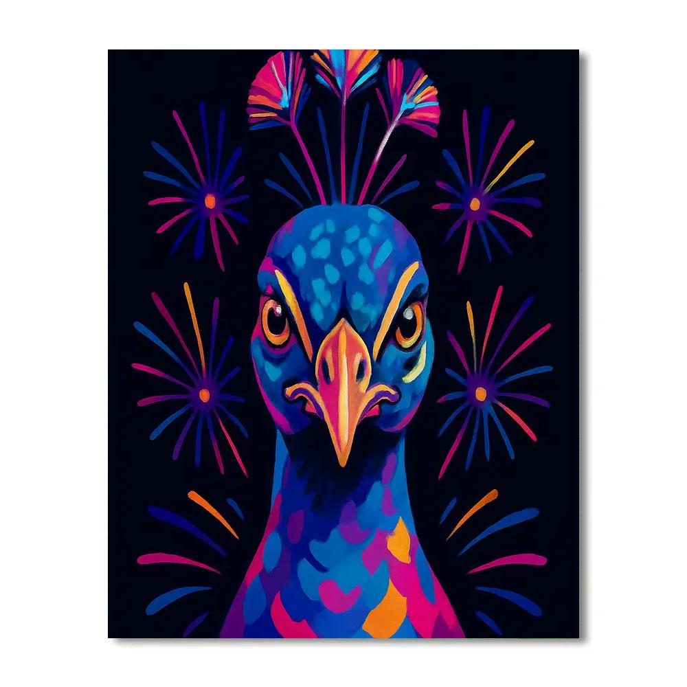 Firework Plume Peacock Paint by numbers art