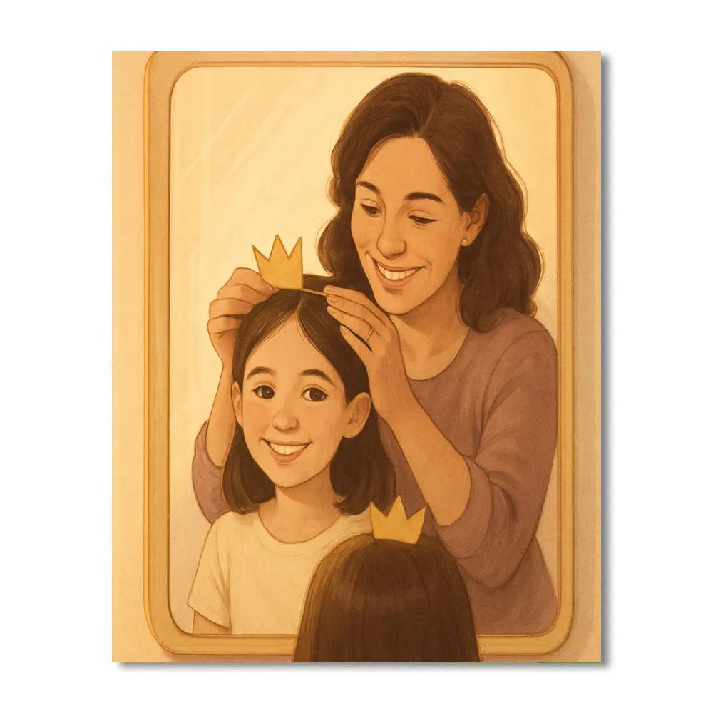 Mirror Crown Before School Paint by numbers kits