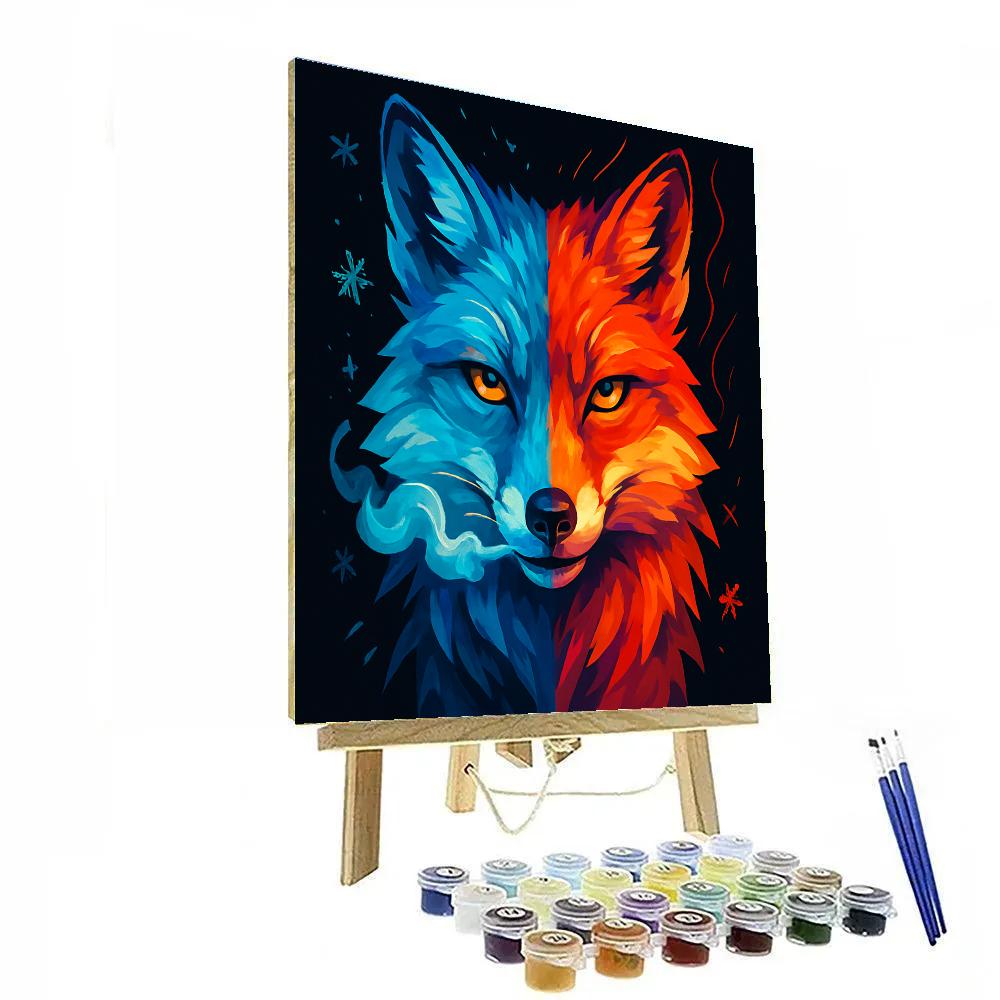 Frostbite Ember Fox Paint by numbers kits