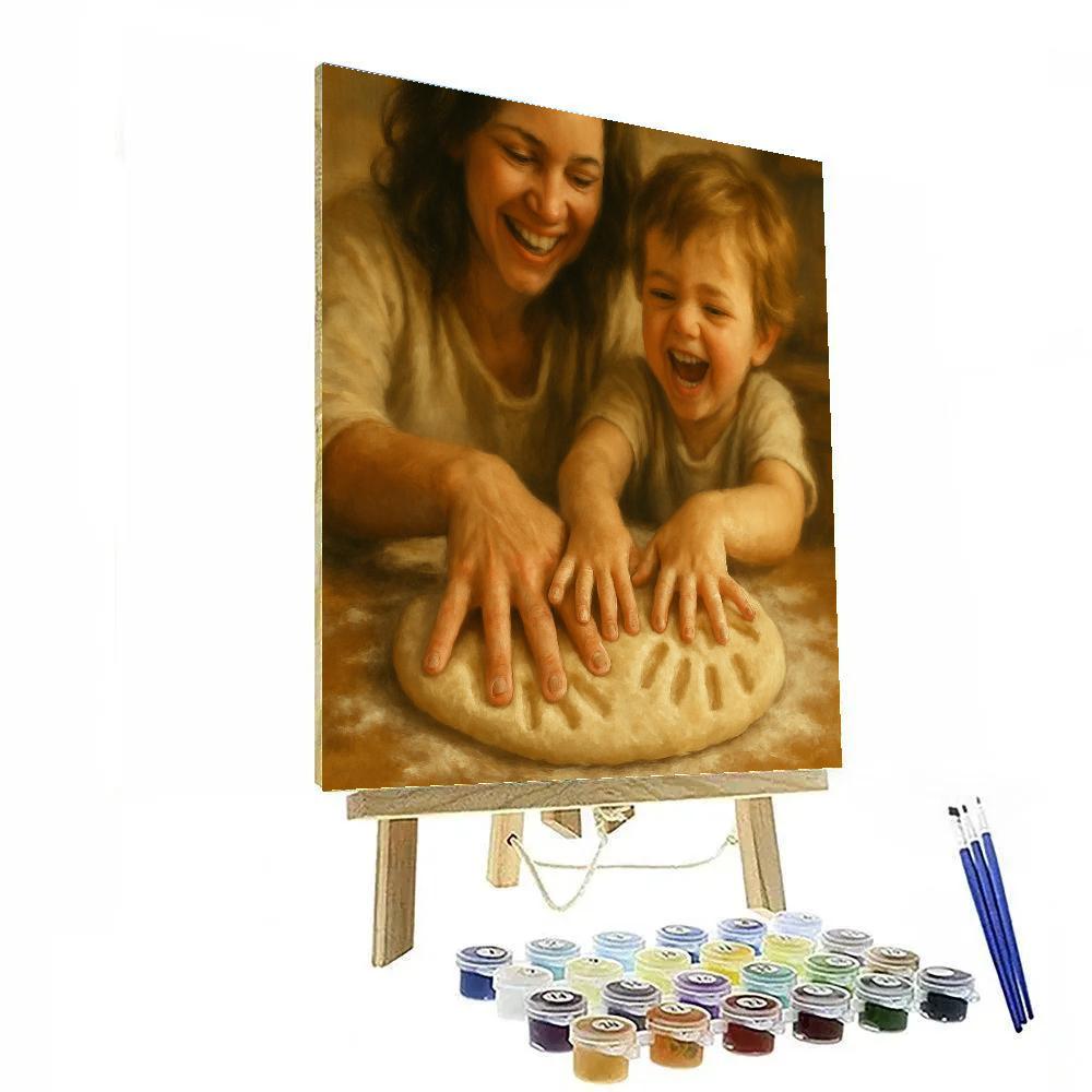 Baking Bread Handprints Painting by numbers kit