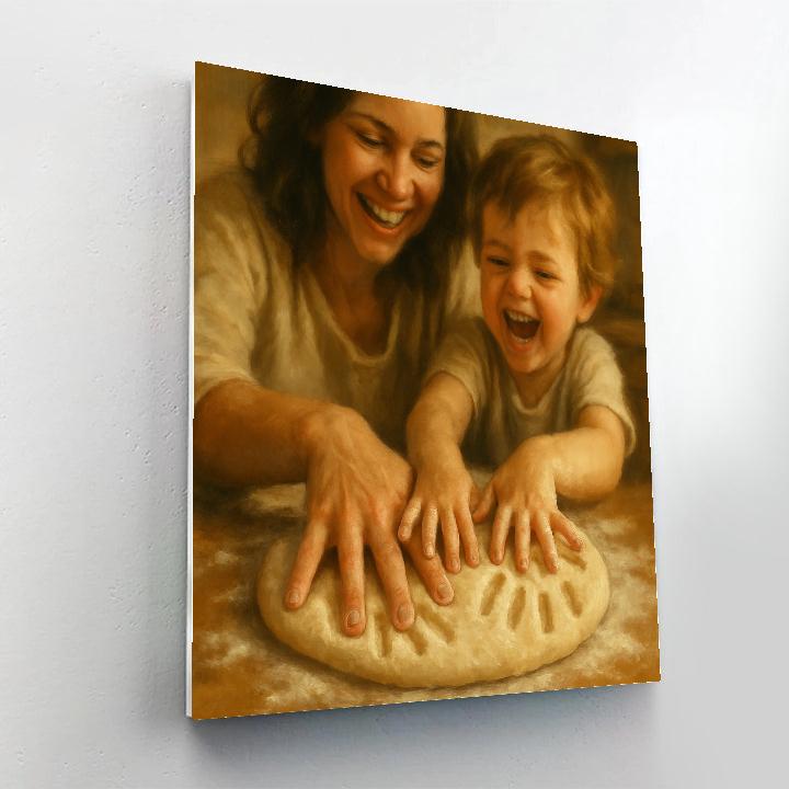 Baking Bread Handprints Painting by numbers kit