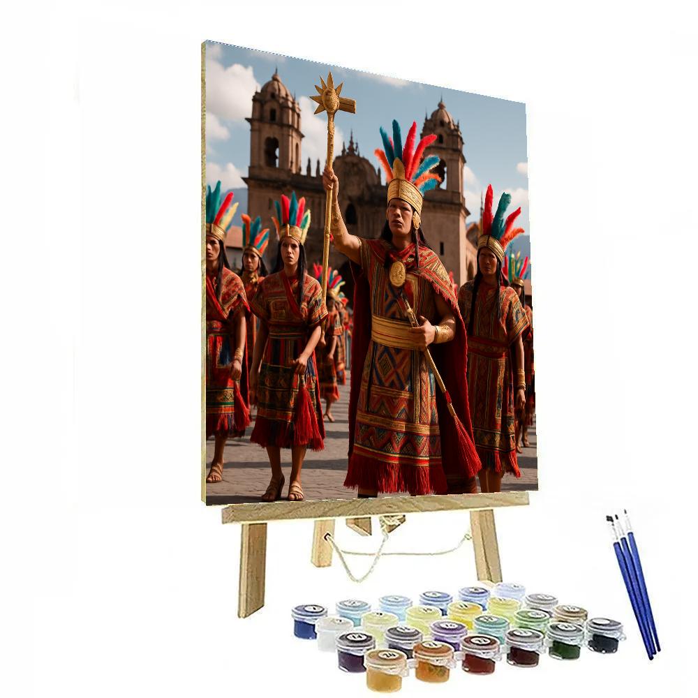 Inti Raymi Procession At Cusco Plaza DIY paint by numbers