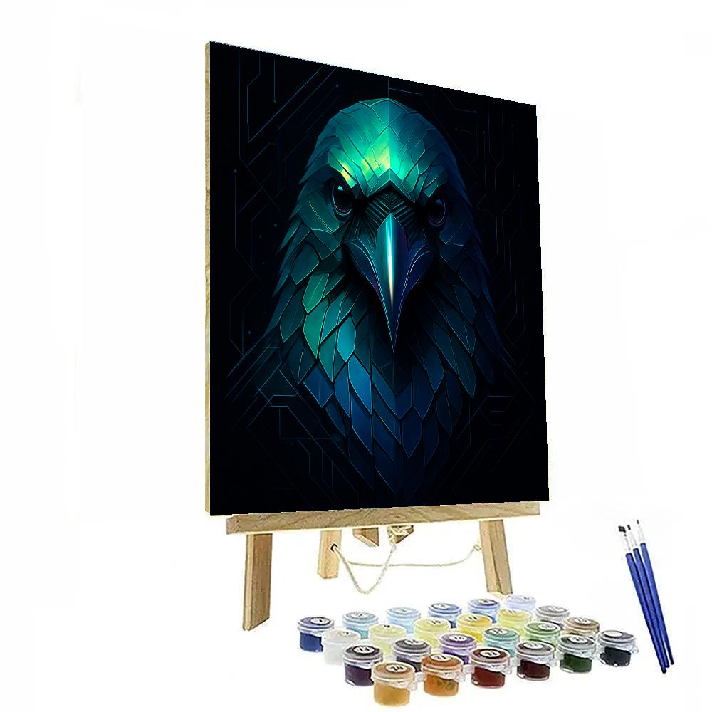Chromatic Circuit Raven paint by color