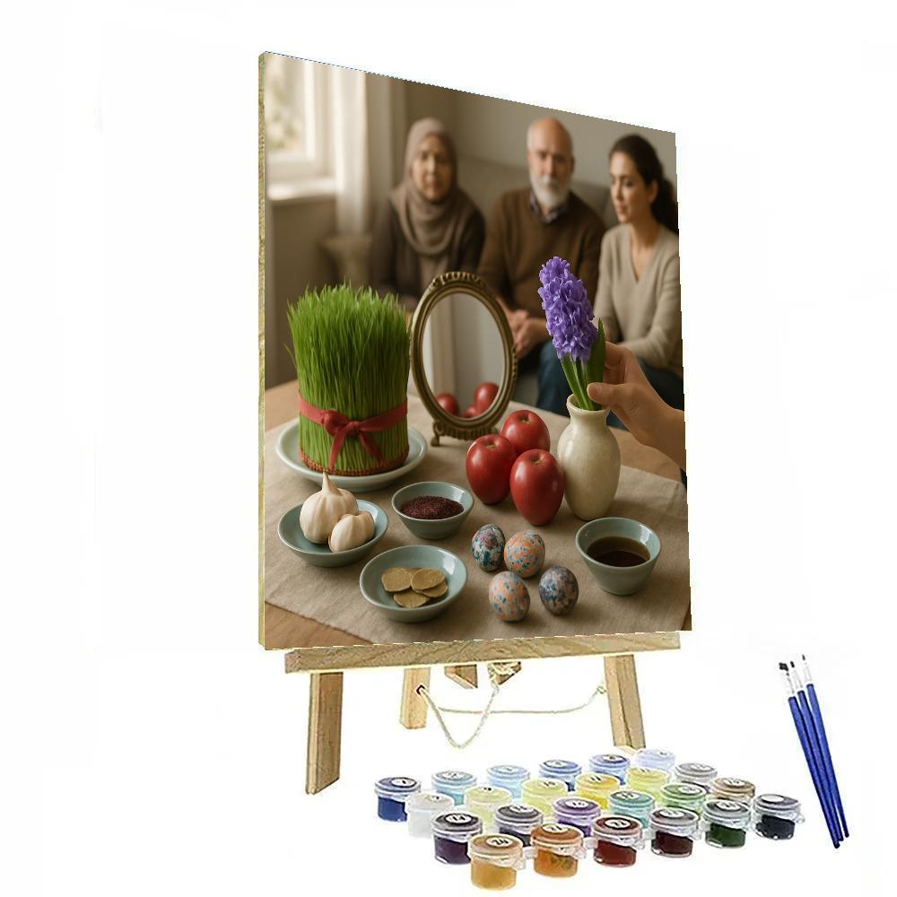 Nowruz Haft Sin Table In Tehran Home Gathering Paint by numbers art