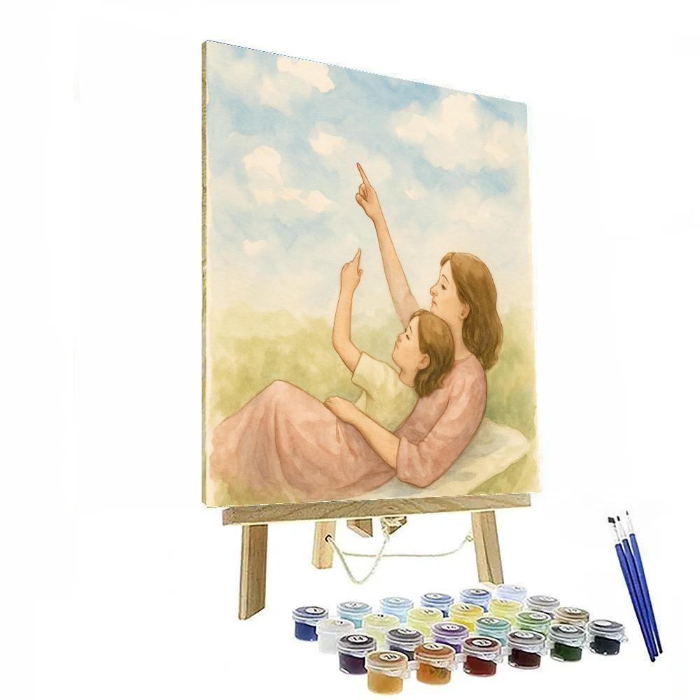 Cloud Watching Shoulder Lean painting number kit