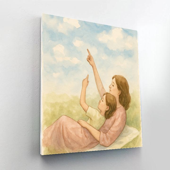 Cloud Watching Shoulder Lean painting number kit