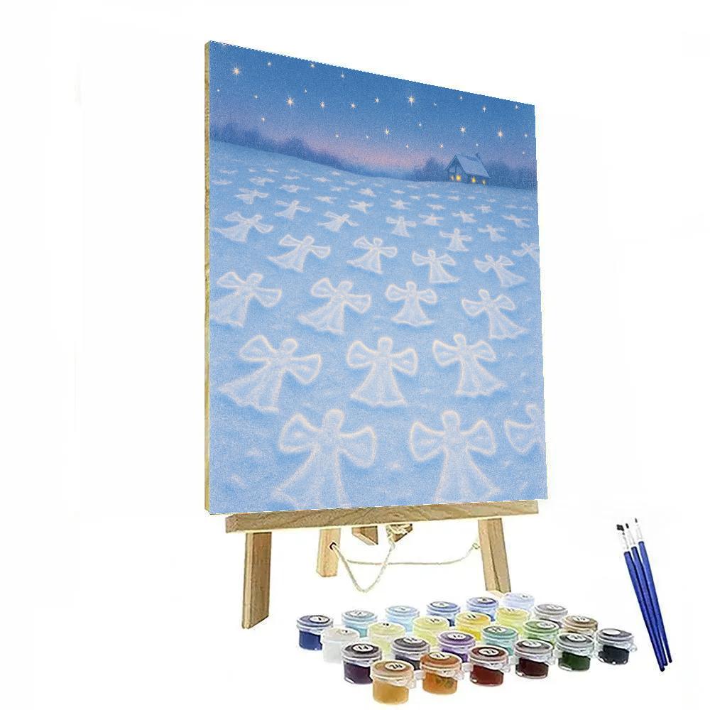 Snow Angel Constellations Meadow paint by color