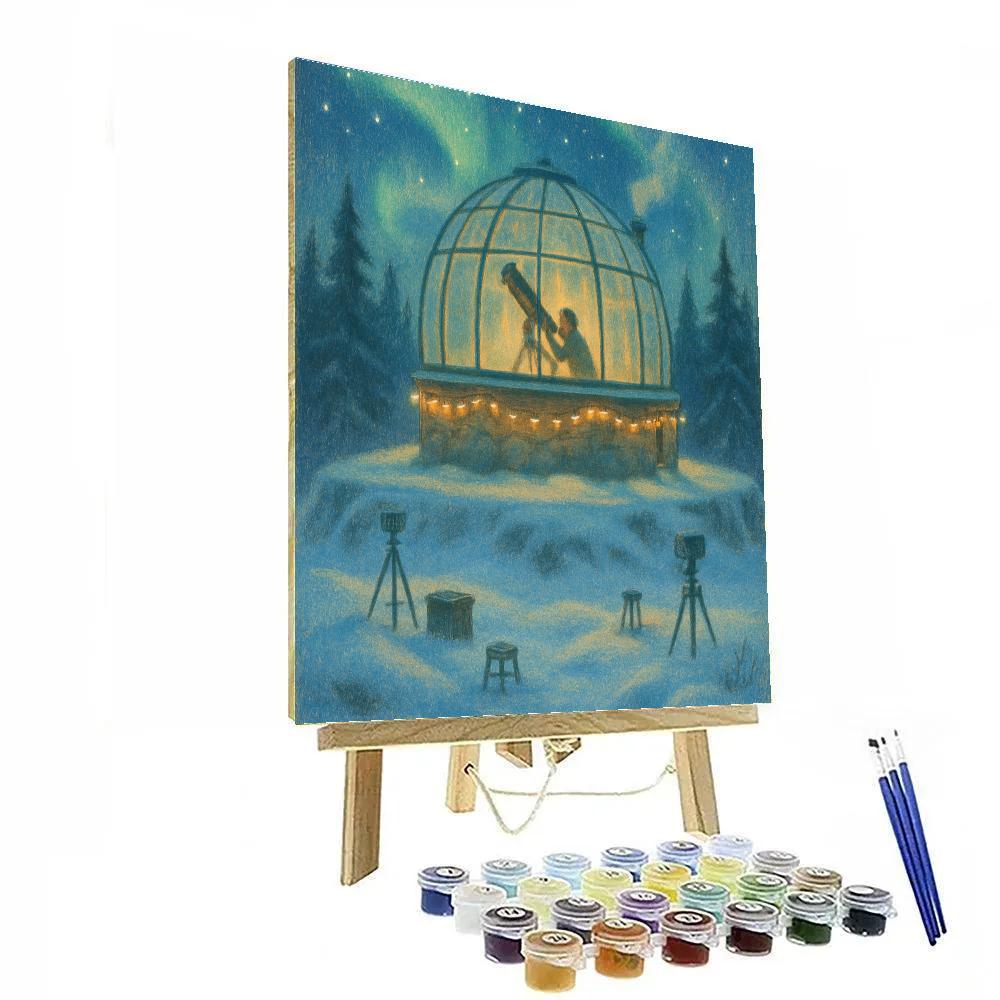 Christmas Polar Observatory Dome Number painting